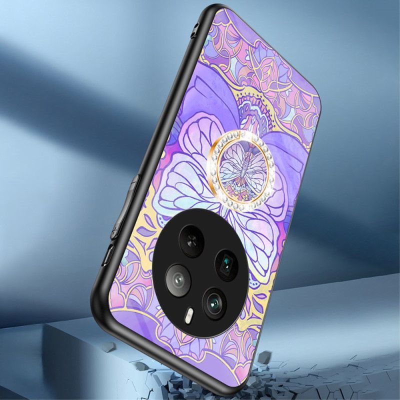 Kryt Na Realme 12 Pro / 12 Pro Plus Kruhová Podpěra Z Tvrzeného Skla Butterfly Series