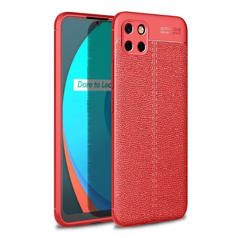 Kryt Na Realme C11 Litchi S Dvojitým Koženým Efektem