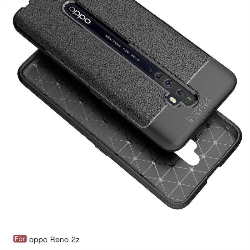 Kryt Oppo Reno 2z Litchi S Dvojitým Koženým Efektem