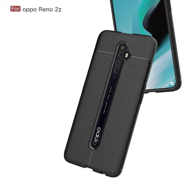 Kryt Oppo Reno 2z Litchi S Dvojitým Koženým Efektem