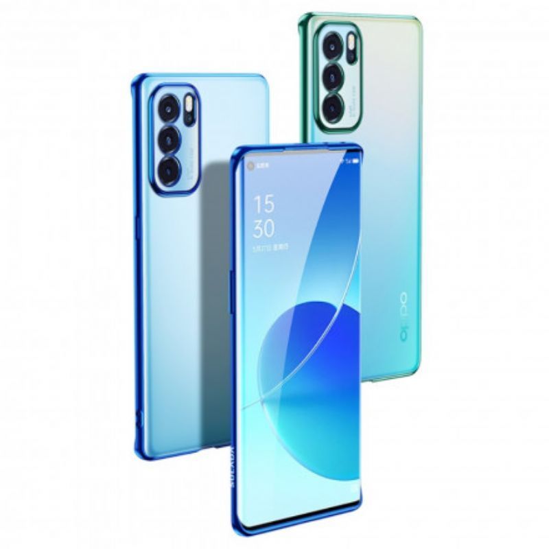 Kryt Oppo Reno 6 Pro 5g Průhledné Kovové Hrany Sulady