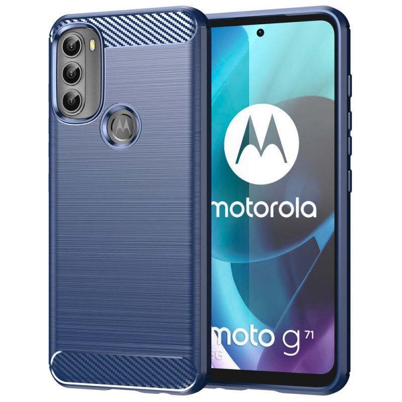 Kryty Na Mobil Na Moto G71 5G Kartáčované Uhlíkové Vlákno