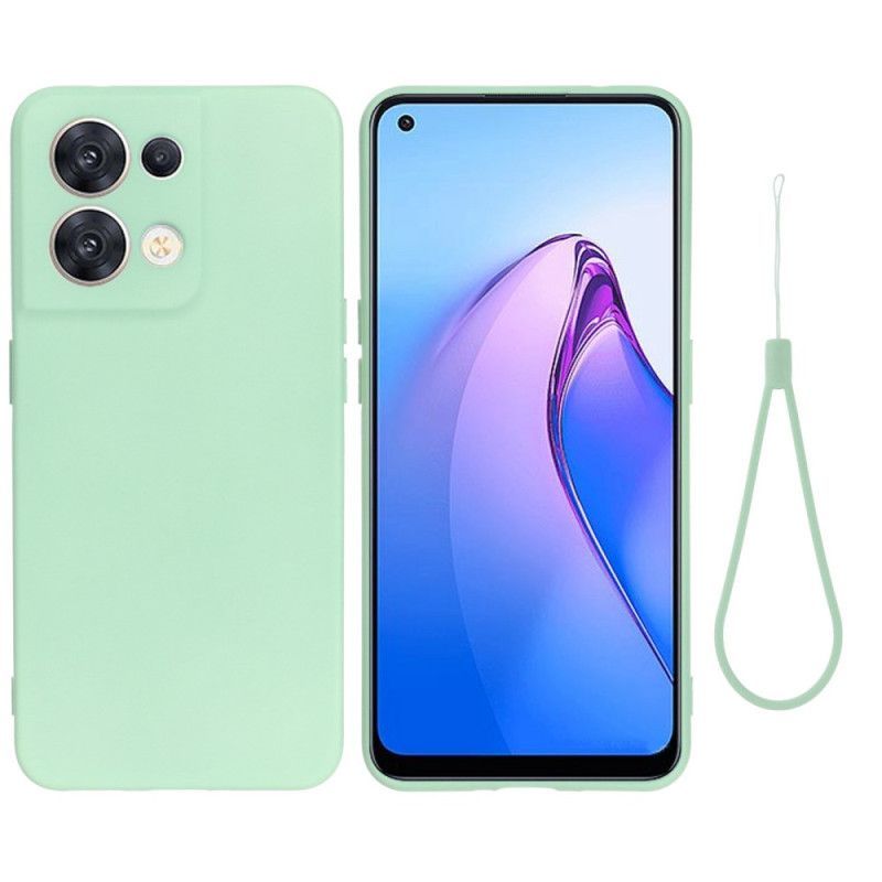 Kryty Na Mobil Na Oppo Reno 8 Na Lana Páskový Tekutý Silikon