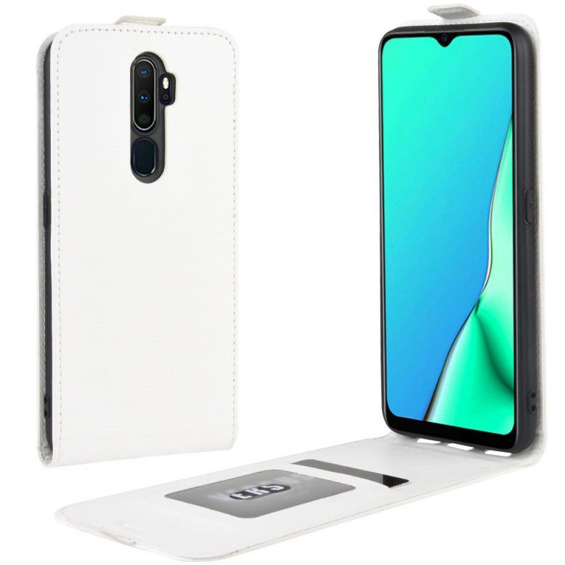 Oppo A9 2020 / A5 2020 Flip Cover S Koženým Efektem