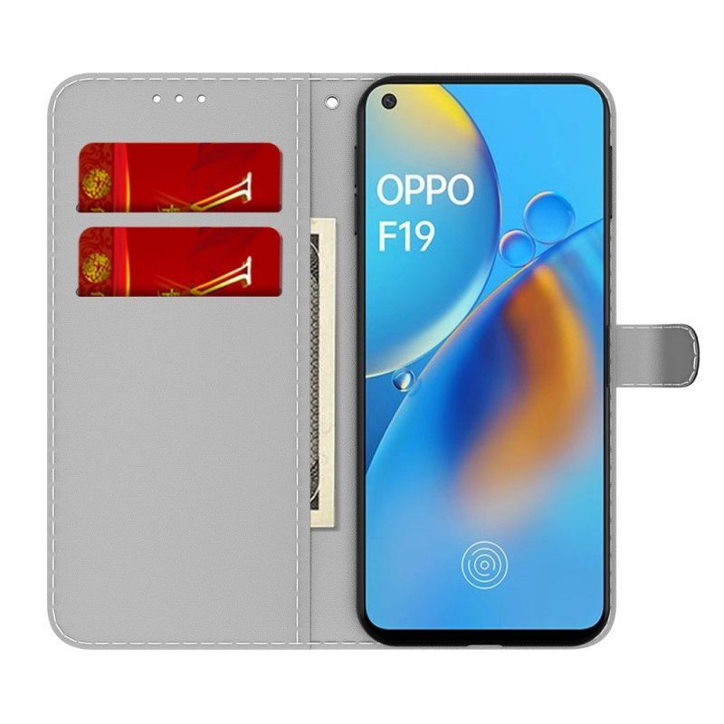 Peněženková Pouzdra Oppo A74 4g Abstraktní Vzor