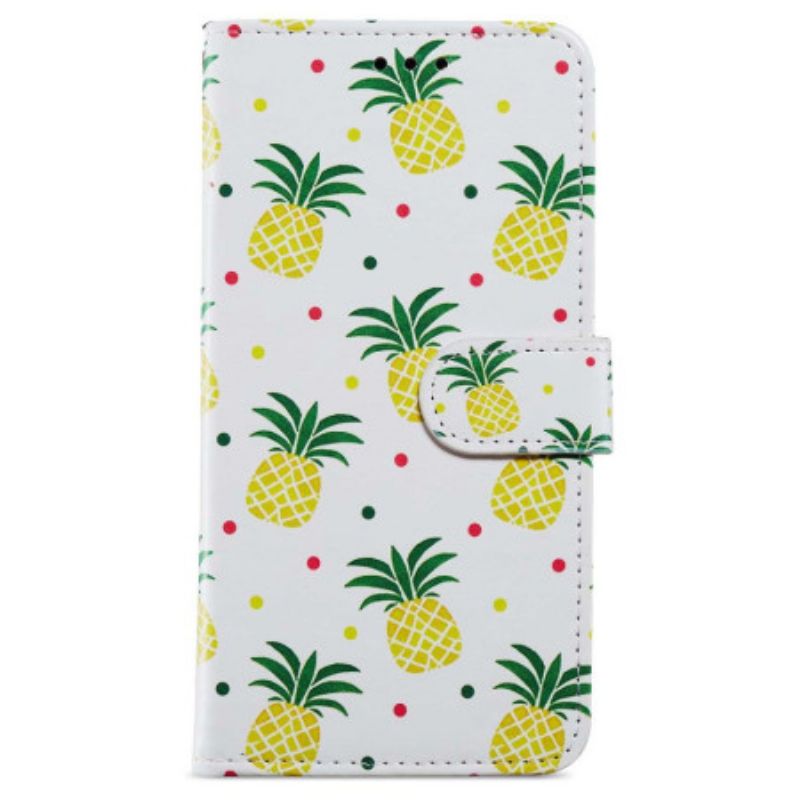 Peněženková Pouzdra Oppo A98 5g Kryty Na Mobil Ananas S Popruhem