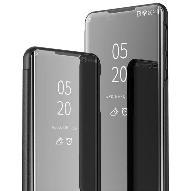 Pohledový Kryt Kryt Na Realme 7i Zrcadlo A Imitace Kůže