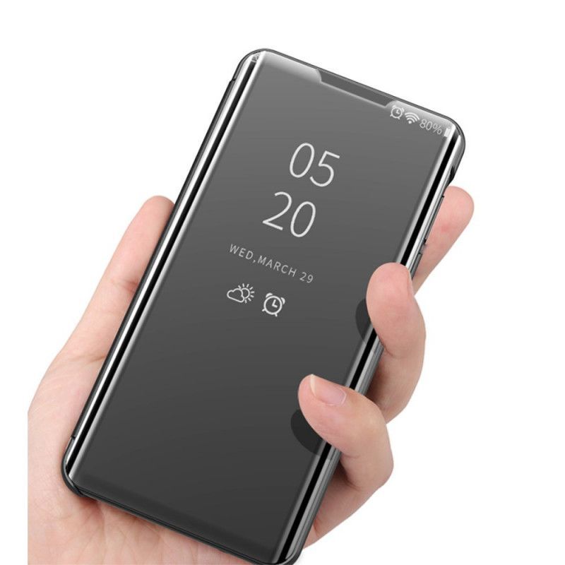 Pohledový Kryt Kryt Na Realme 7i Zrcadlo A Imitace Kůže