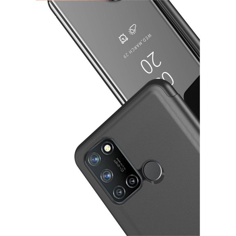 Pohledový Kryt Kryt Na Realme 7i Zrcadlo A Imitace Kůže