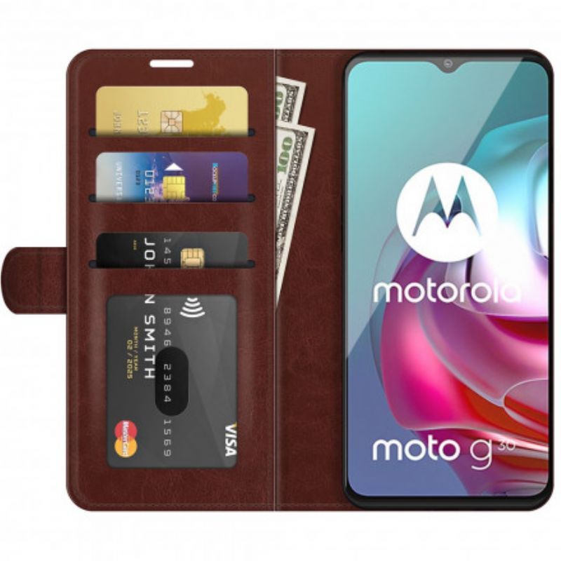 Potah Moto G30 / Moto G10 Designový Kožený Efekt