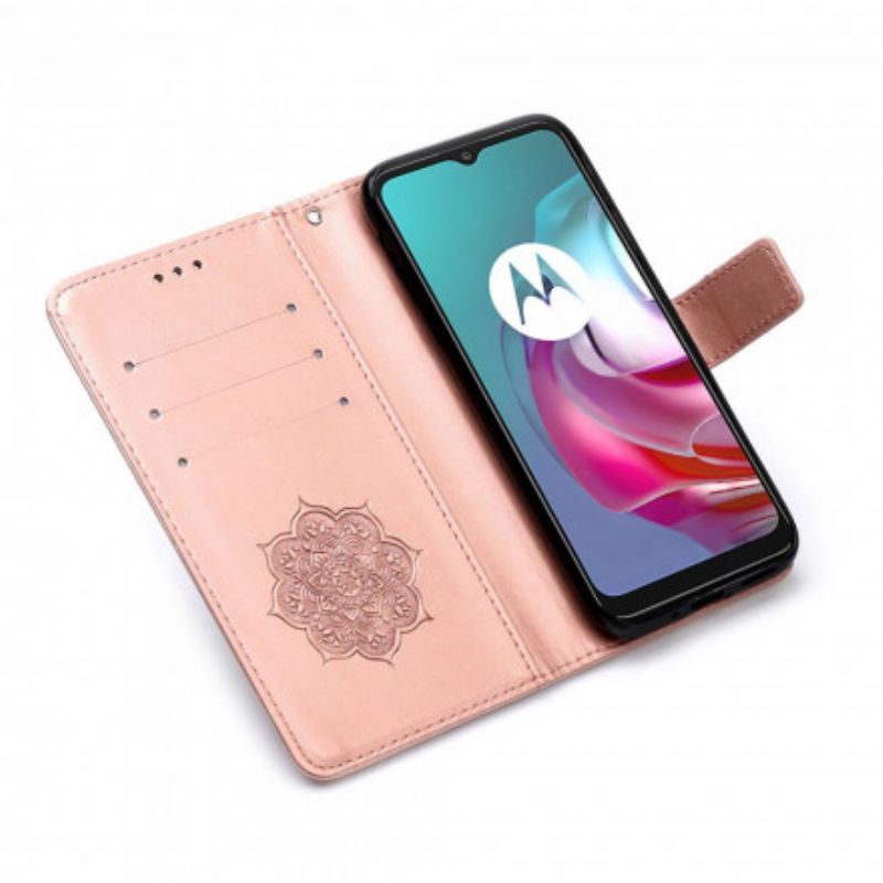 Potah Moto G30 / Moto G10 Lapač Snů S Koženým Efektem