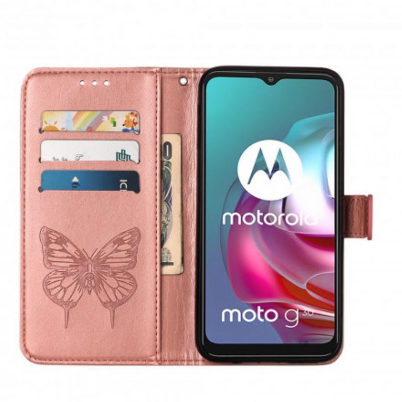 Potah Moto G30 / Moto G10 Motýlkový Design