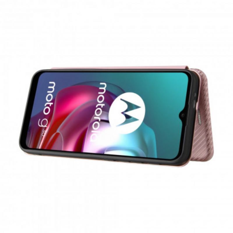 Vyklápěcí Kryt Moto G30 / Moto G10 Silikonová Karbonová Barva