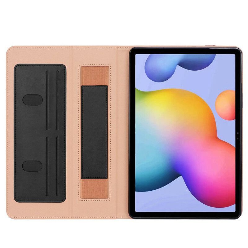 Pouzdra Na Samsung Galaxy Tab S8 Plus / Tab S7 Plus Kožený Styl S Páskem