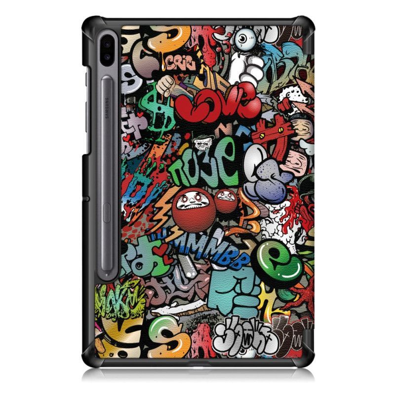 Chytré Pouzdro Kryt Samsung Galaxy Tab S6 Graffiti Penál