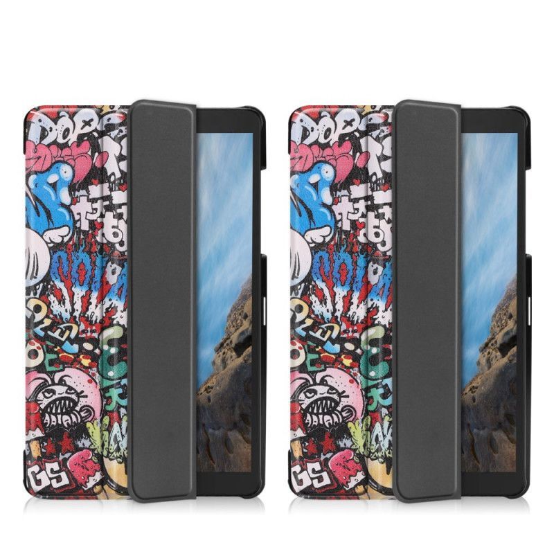 Chytré Pouzdro Samsung Galaxy Tab A 8" (2019) Zábavné Graffiti