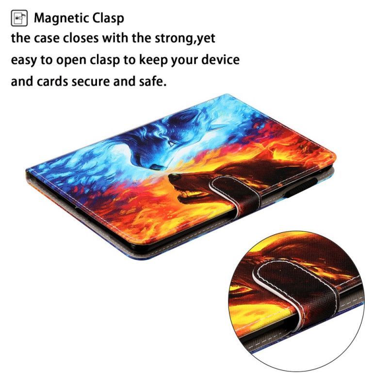 Cover Samsung Galaxy Tab A 8.0 (2019) Vlk Ohně A Ledu