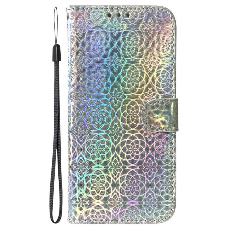 Flipové Pouzdro Na Samsung Galaxy A13 Na Lana Strappy Psychedelické Květiny