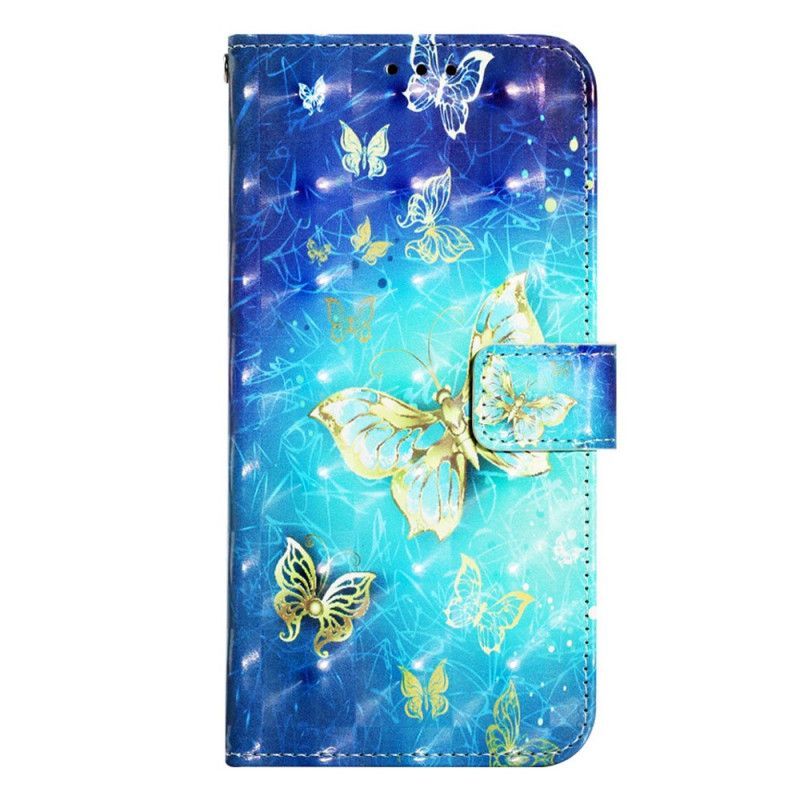 Flipové Pouzdro Na Samsung Galaxy A14 / A14 5G Na Lana Ohromující Tanga Motýli
