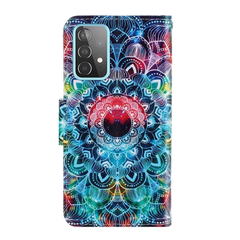 Flipové Pouzdro Na Samsung Galaxy A52 4g / A52 5g Okázalá Pásková Mandala