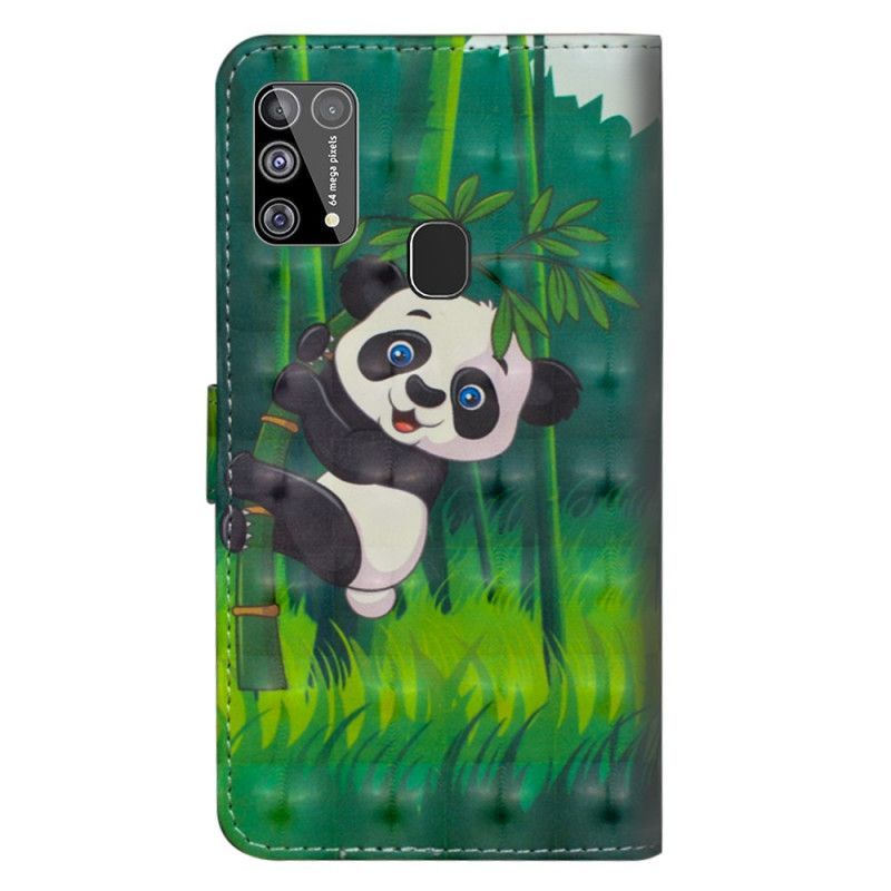 Flipové Pouzdro Na Samsung Galaxy M31 Panda A Bambus