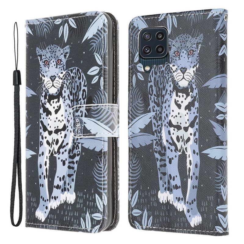 Flipové Pouzdro Na Samsung Galaxy M32 Tanga Leoparda