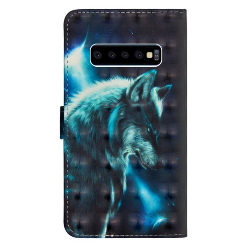 Flipové Pouzdro Na Samsung Galaxy S10 5g Majestátní Vlk