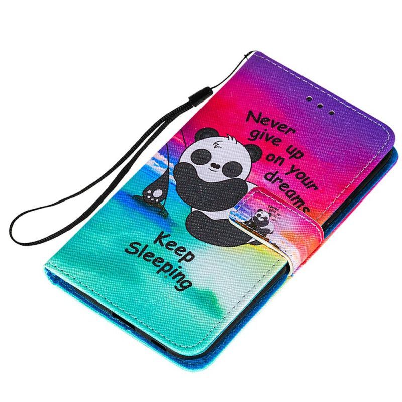 Flipové Pouzdro Na Samsung Galaxy S21 Plus 5g Panda Spí