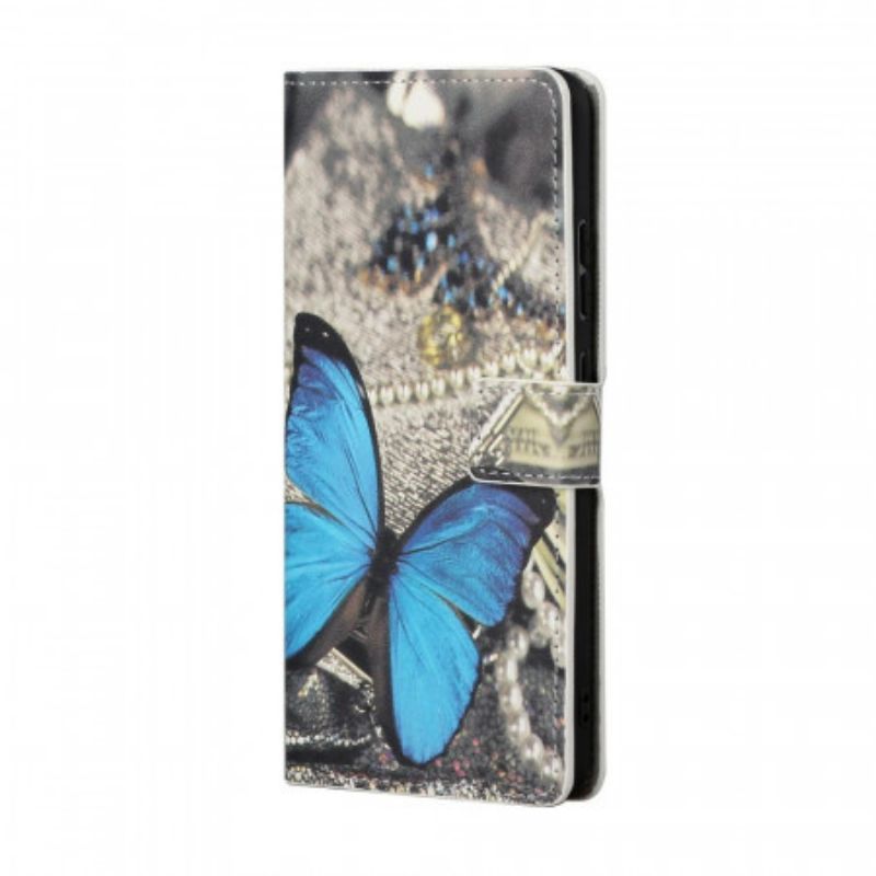 Flipové Pouzdro Na Samsung Galaxy S22 Plus 5G Butterfly Prestige Blue