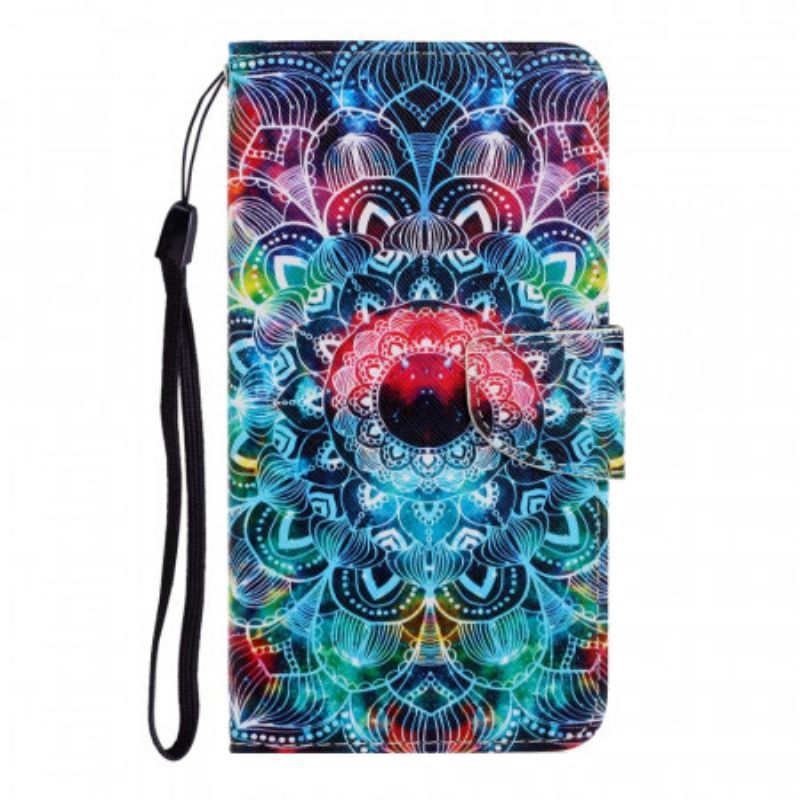 Flipové Pouzdro Na Samsung Galaxy S22 Ultra 5G Na Lana Okázalá Strappy Mandala