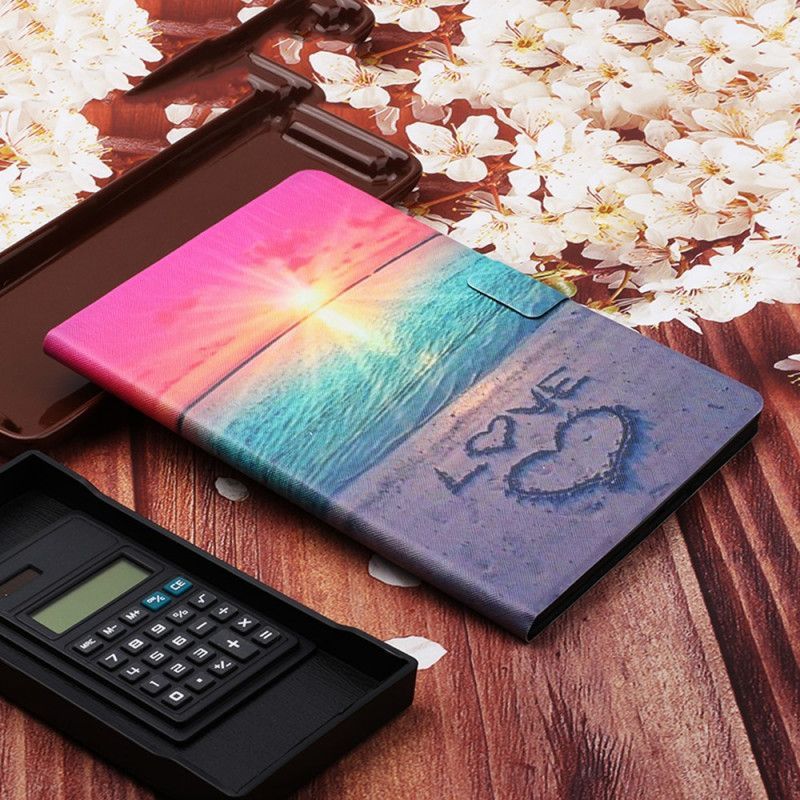 Flipové Pouzdro Na Samsung Galaxy Tab A7 (2020) Láska Při Západu Slunce