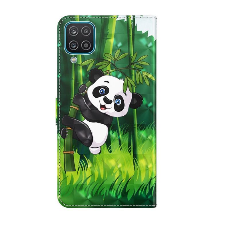 Flipové Pouzdro Samsung Galaxy A12 Panda A Bambus