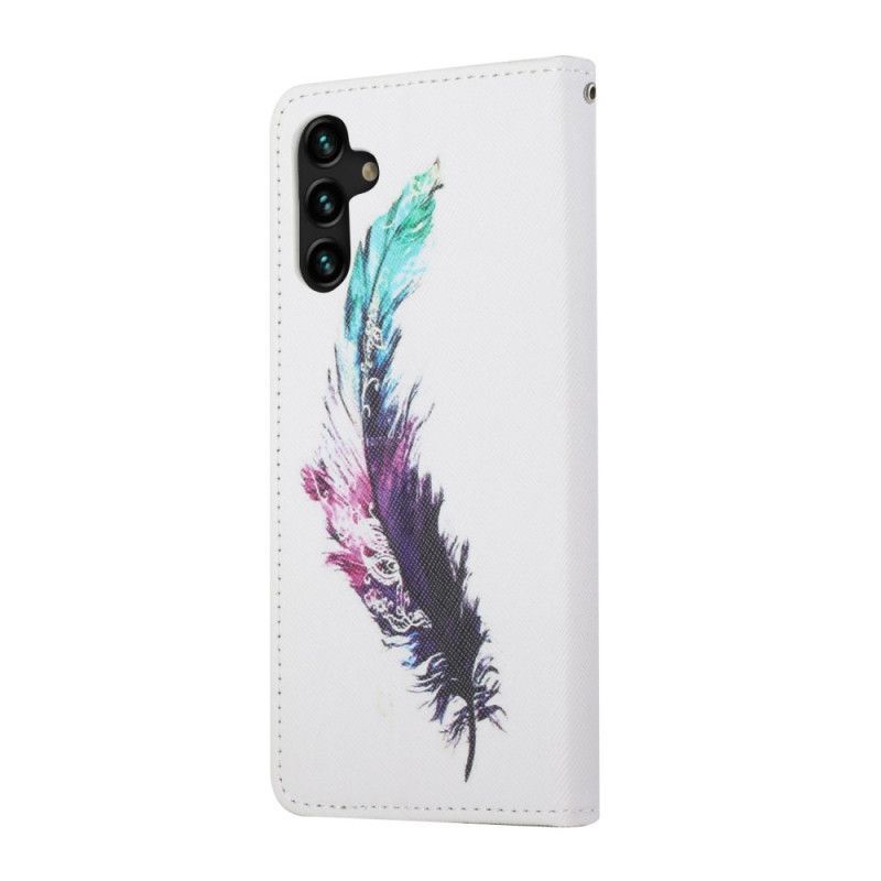 Flipové Pouzdro Samsung Galaxy A13 5g Pírko Do Tanga