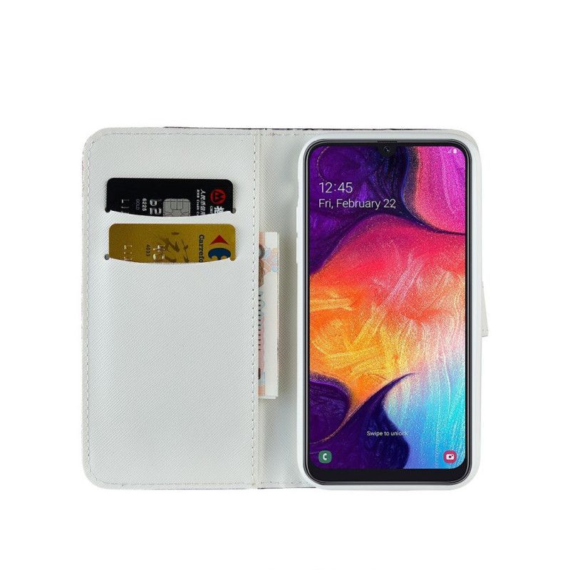 Flipové Pouzdro Samsung Galaxy A30 Kroko Diamanty