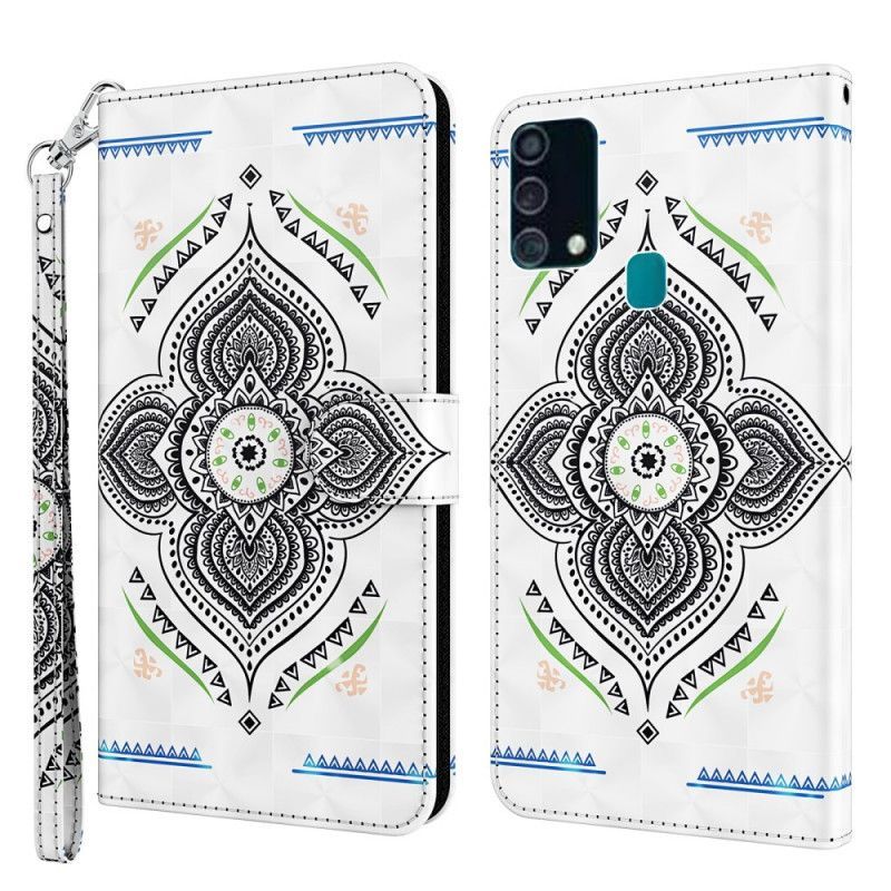 Flipové Pouzdro Samsung Galaxy A32 5g Mandala Světelných Bodů Se Šňůrkou