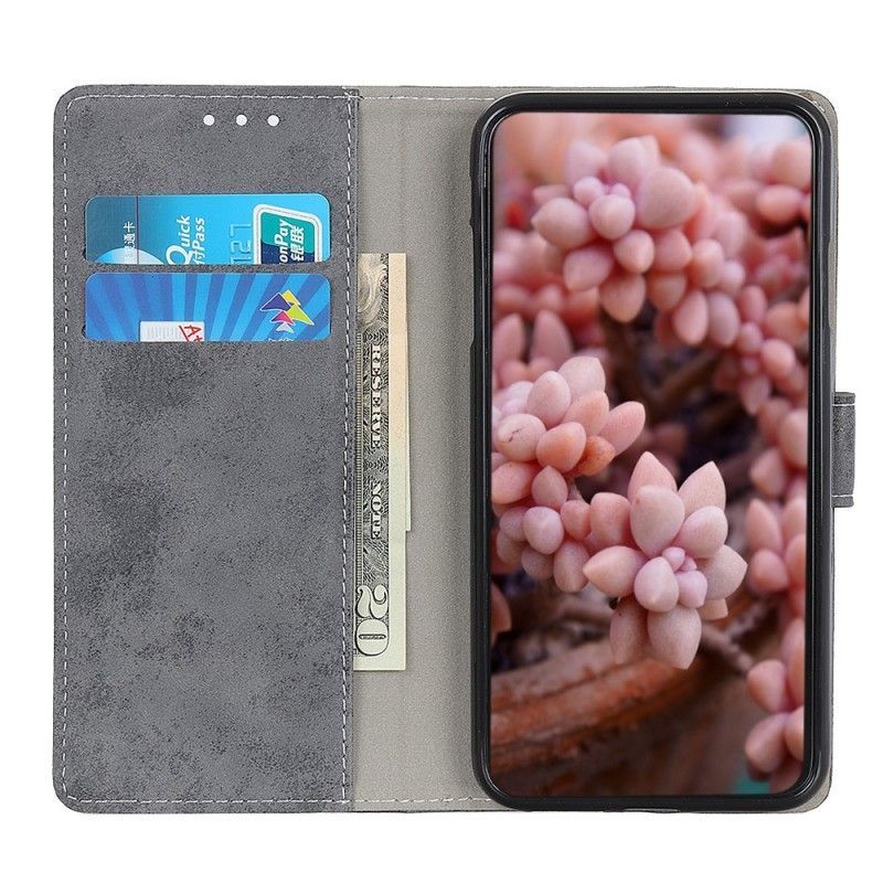 Flipové Pouzdro Samsung Galaxy A50 Vintage Kožený Efekt