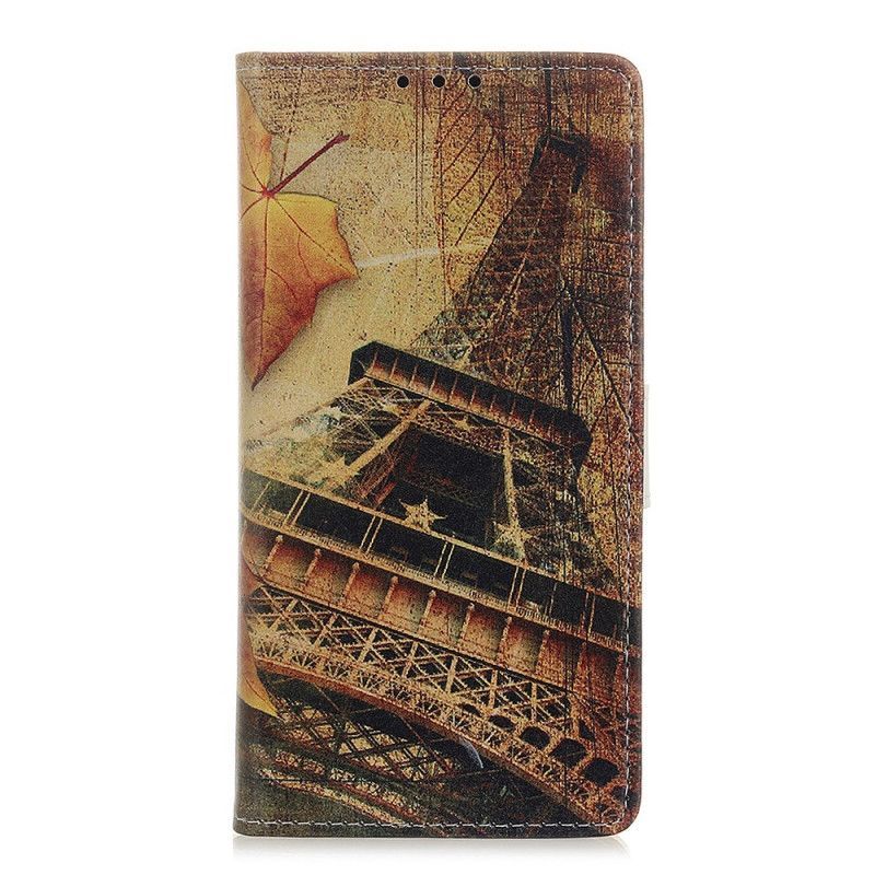 Flipové Pouzdro Samsung Galaxy M31 Eiffelova Věž Na Podzim