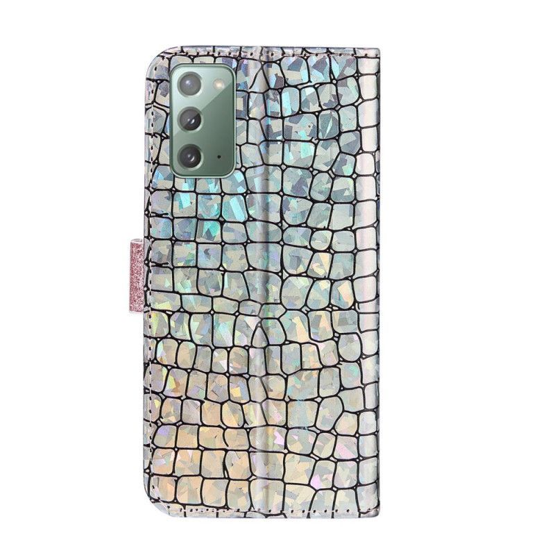 Flipové Pouzdro Samsung Galaxy Note 20 Kroko Diamanty