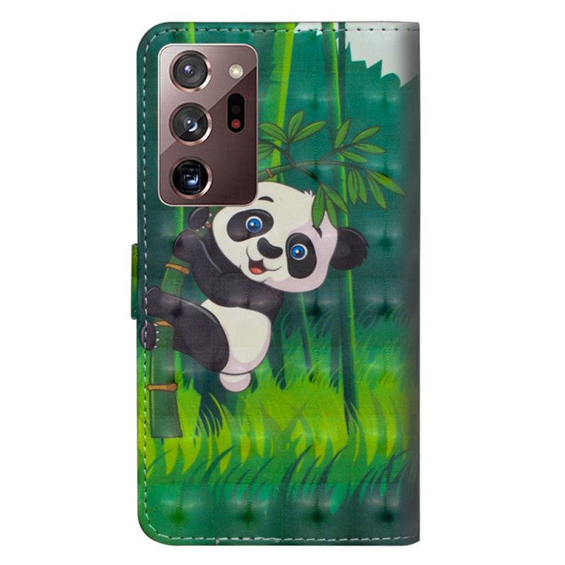 Flipové Pouzdro Samsung Galaxy Note 20 Ultra Panda A Bambus