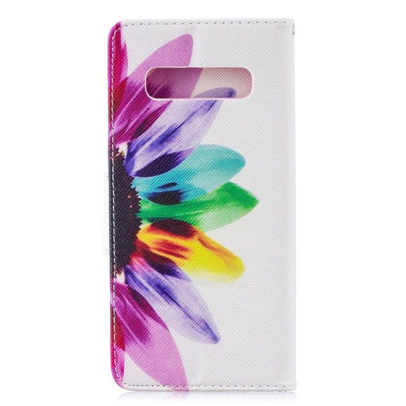 Flipové Pouzdro Samsung Galaxy S10 Plus Akvarelová Květina