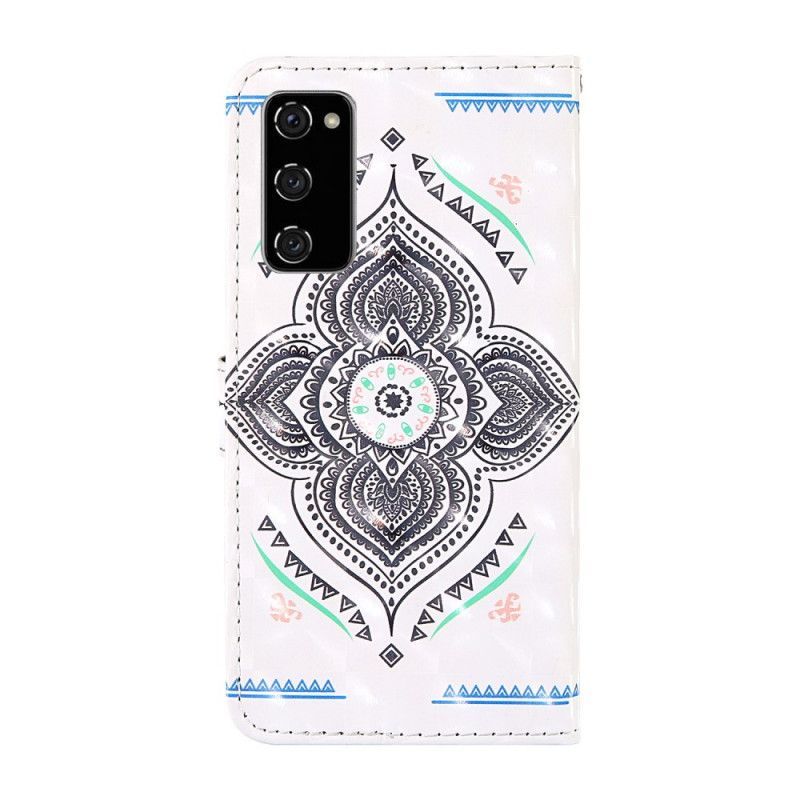 Flipové Pouzdro Samsung Galaxy S20 Fe Mandala Světelných Bodů Se Šňůrkou