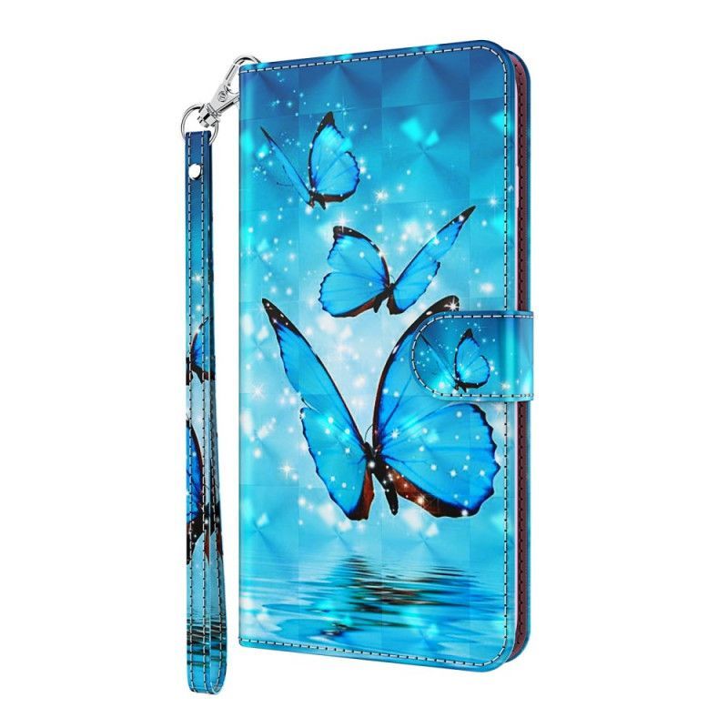 Flipové Pouzdro Samsung Galaxy S21 Plus 5g Létající Modří Motýli