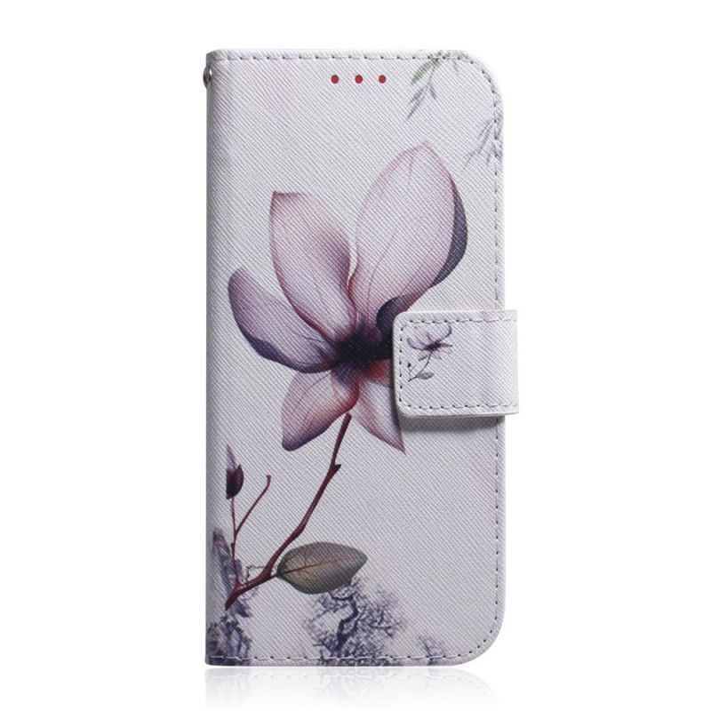 Flipové Pouzdro Samsung Galaxy S21 Plus 5g Tmavě Růžový Květ