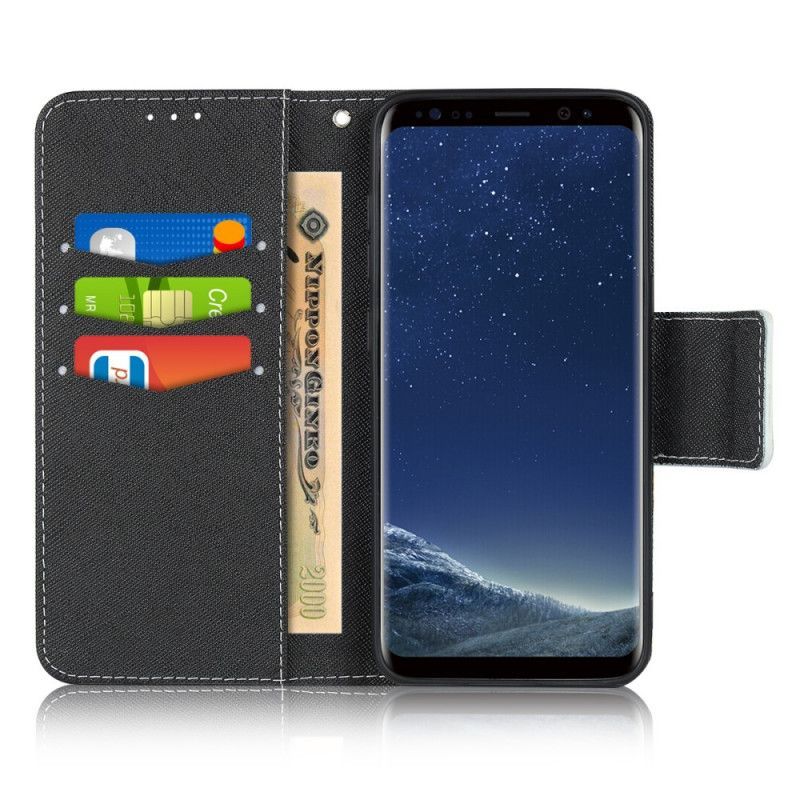 Flipové Pouzdro Samsung Galaxy S8 Květiny S Páskem