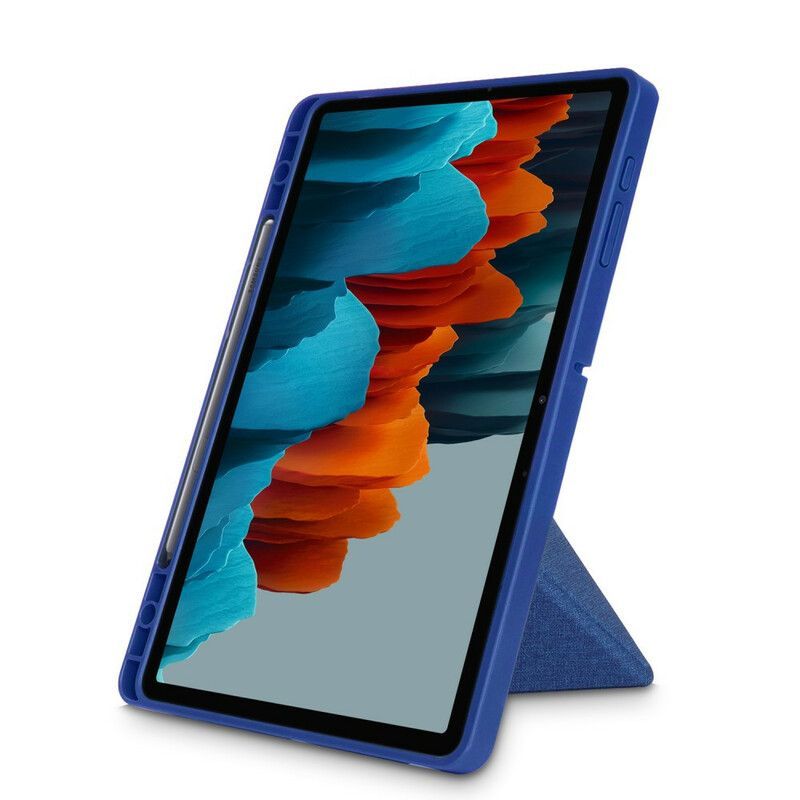 Inteligentní Pouzdro Kryt Na Samsung Galaxy Tab S7 Fe Origami Textilie