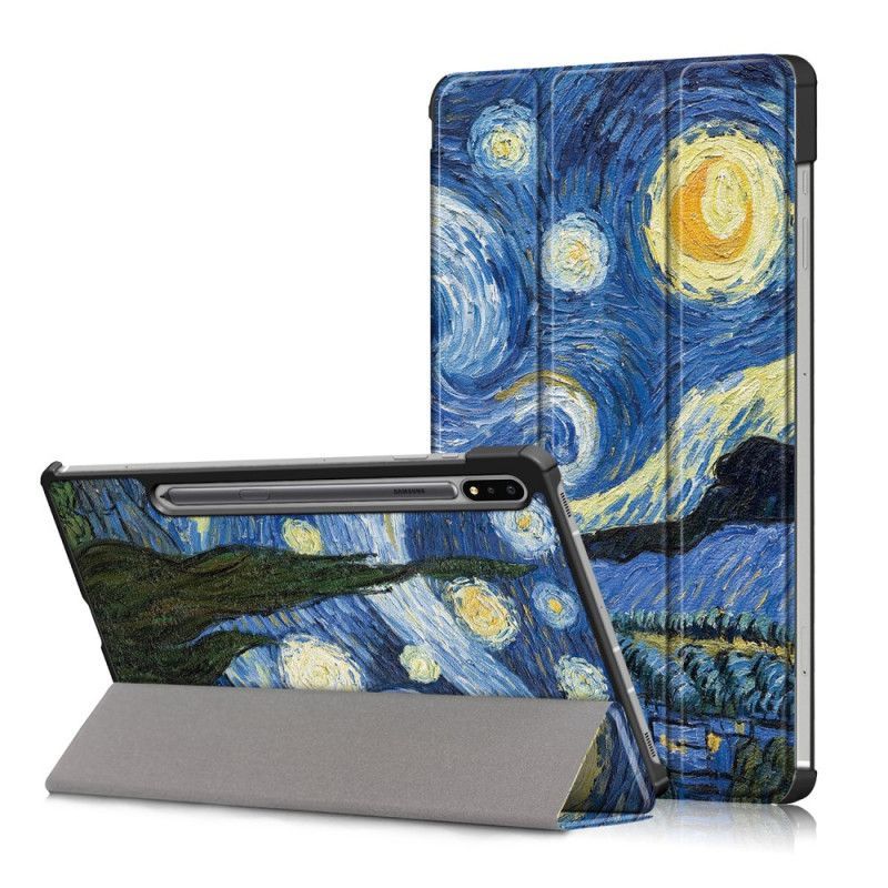 Inteligentní Pouzdro Kryt Na Samsung Galaxy Tab S7 Vyztužené Van Gogh