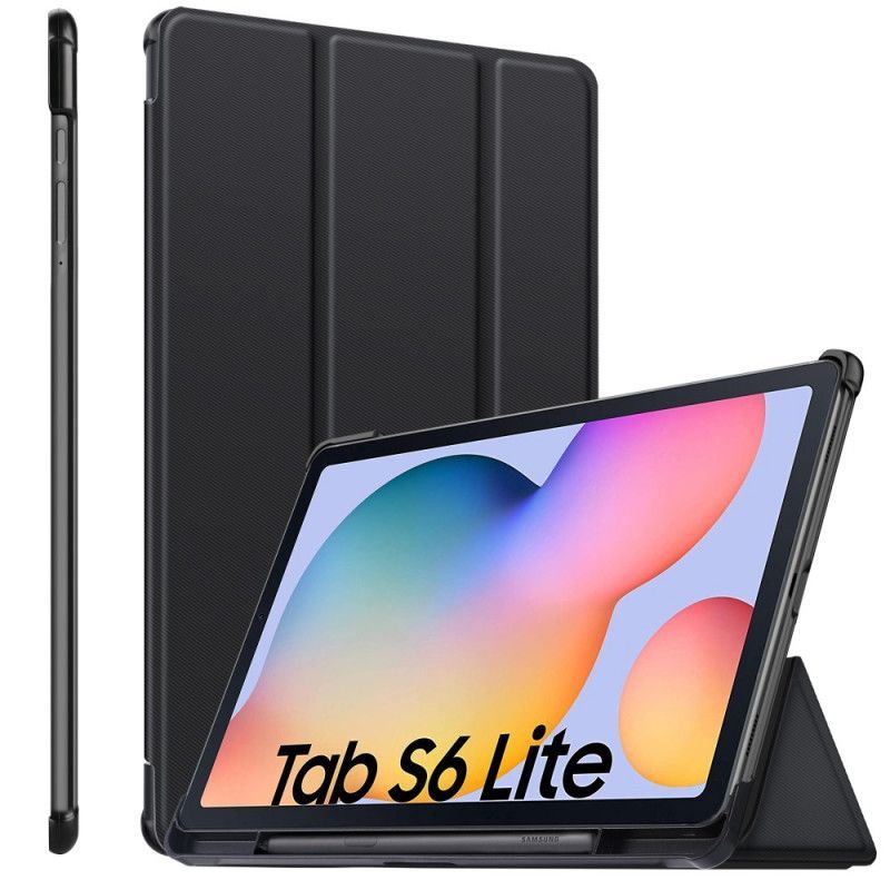 Inteligentní Pouzdro Kryt Samsung Galaxy Tab S6 Lite Trojité Skládání Zesílené Rohy