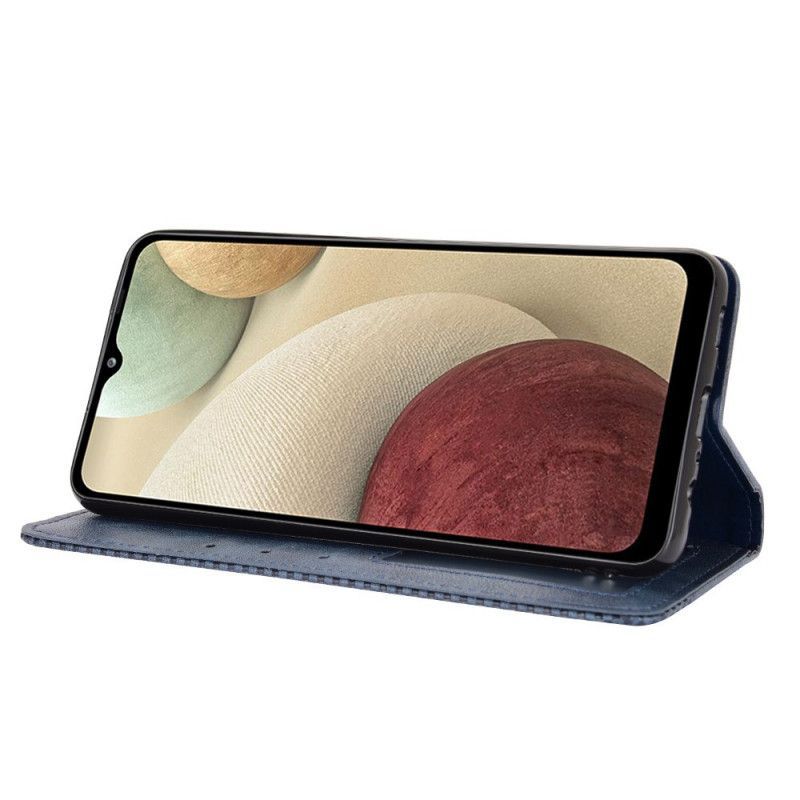 Kožené Pouzdro Folio Na Samsung Galaxy M32 Stylizovaný Vintage Kožený Efekt