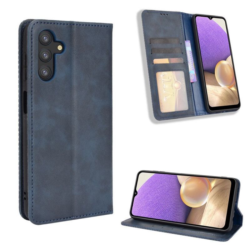 Kožené Pouzdro Folio Samsung Galaxy A13 5g Stylizovaný Vintage Kožený Efekt