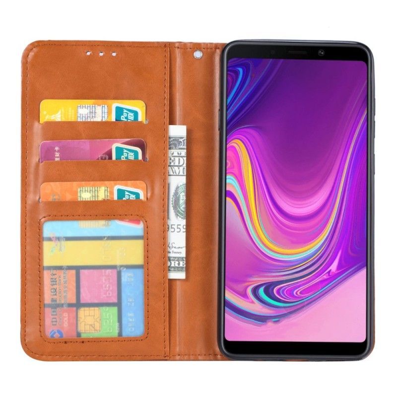 Kožené Pouzdro Folio Samsung Galaxy A9 Držák Na Karty Z Umělé Kůže